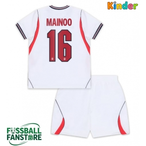 England Kobbie Mainoo #16 Replik Heimtrikot Kinder WM 2026 Kurzarm (+ Kurze Hosen)